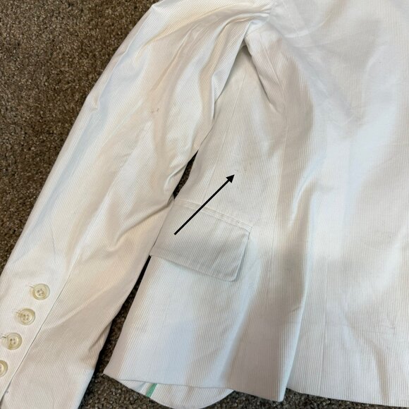 Vineyard Vines Katama Corded Blazer Jacket Womens Small White Single Breasted - Picture 13 of 14